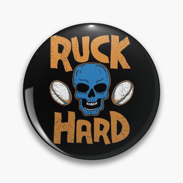 Item preview, Ruck Hard, Funny Rugby Player Skull pun designed and sold by Dan66.