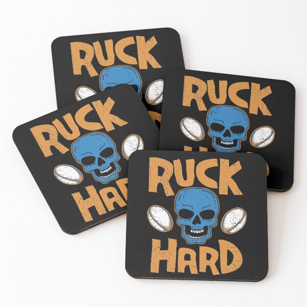 Item preview, Ruck Hard, Funny Rugby Player Skull pun designed and sold by Dan66.