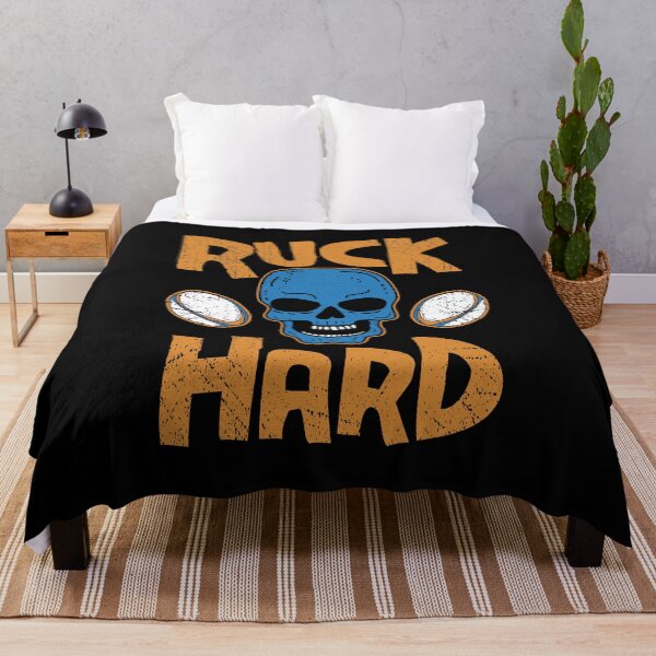 Item preview, Ruck Hard, Funny Rugby Player Skull pun designed and sold by Dan66.