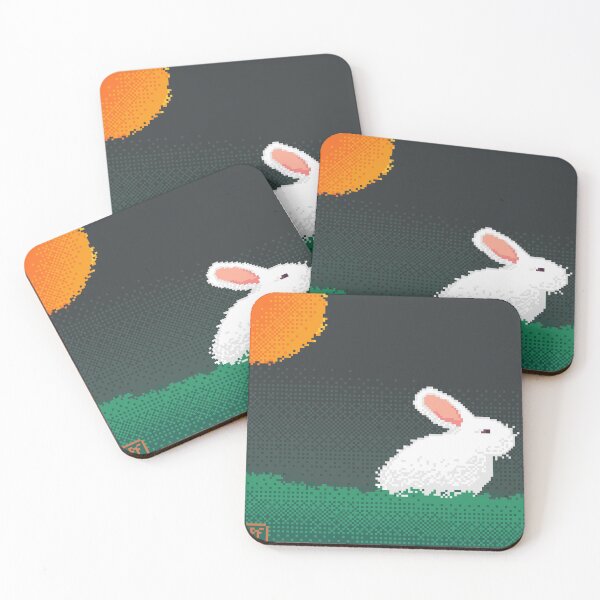 Item preview, Fuzzy Bunny Pixel Art designed and sold by PhonoForest.