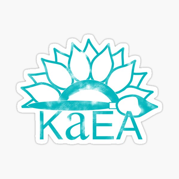 KAEA Logo- Distressed Teal Sticker