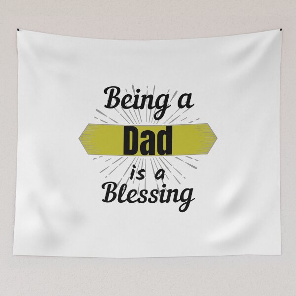 Item preview, Being a Dad is a blessing typography classic t-shirt designed and sold by Cosmowear.