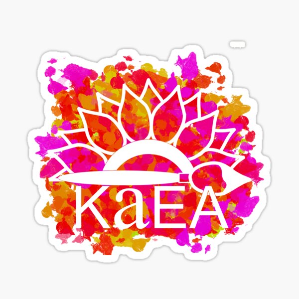 KAEA Logo Red, Pink, &Orange Paint Sticker