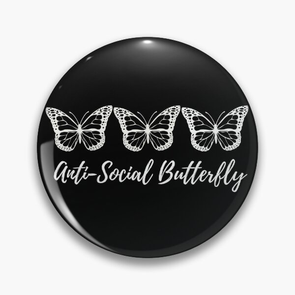 UO Anti-Social Butterfly Pin