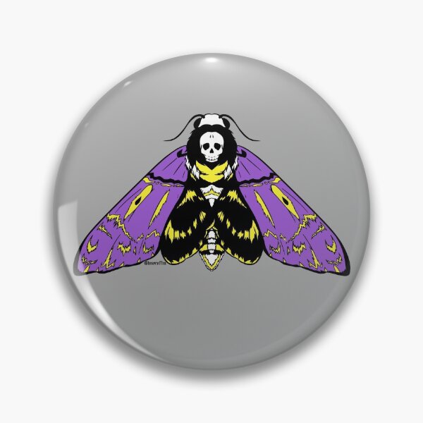 Item preview, Non-Binary Pride Death's Head Hawkmoth designed and sold by luxecoffin.