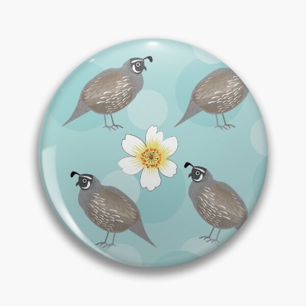 Artikelvorschau, Kalifornische Wachtel mit Blumenmuster entworfen und verkauft von TheWaterBirds.