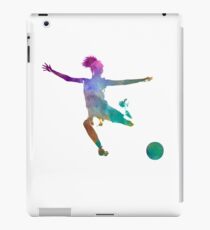 Woman soccer player 03 in watercolor iPad Case/Skin