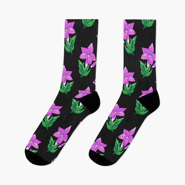 Item preview, Fuchsia Mandevilla Flower Pattern designed and sold by Kraina.