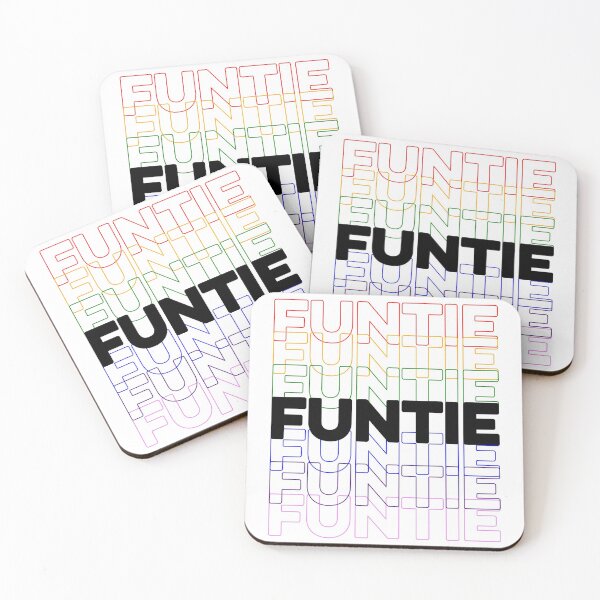 Item preview, Funtie, Fun Aunt, Repeating Rainbow Colorful Text designed and sold by The Princess Saves Herself.