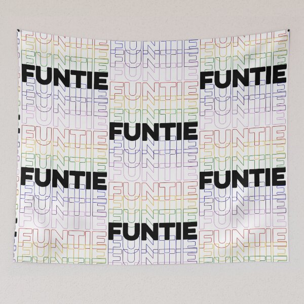 Item preview, Funtie, Fun Aunt, Repeating Rainbow Colorful Text designed and sold by The Princess Saves Herself.