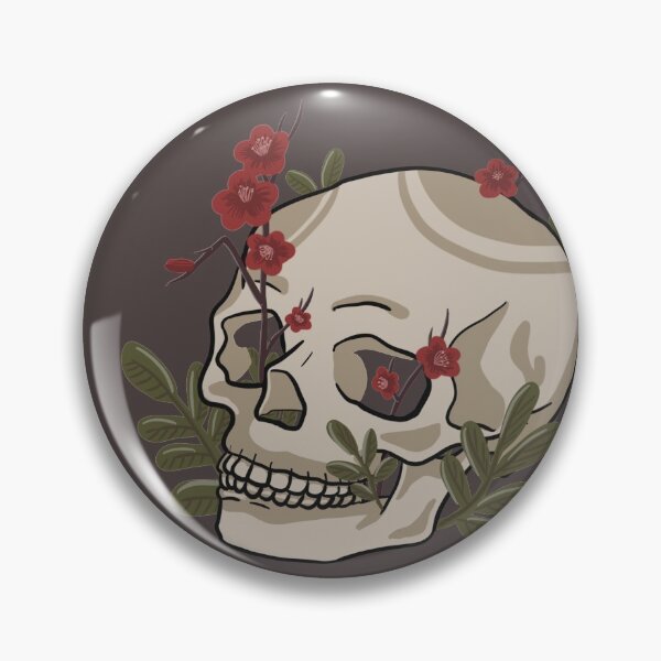 Item preview, skull and flowers designed and sold by Glunick.