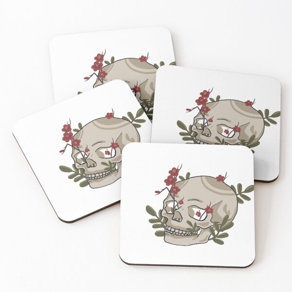Item preview, skull and flowers designed and sold by Glunick.