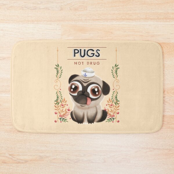 Item preview, Pugs Not Drugs designed and sold by Wachi-A.