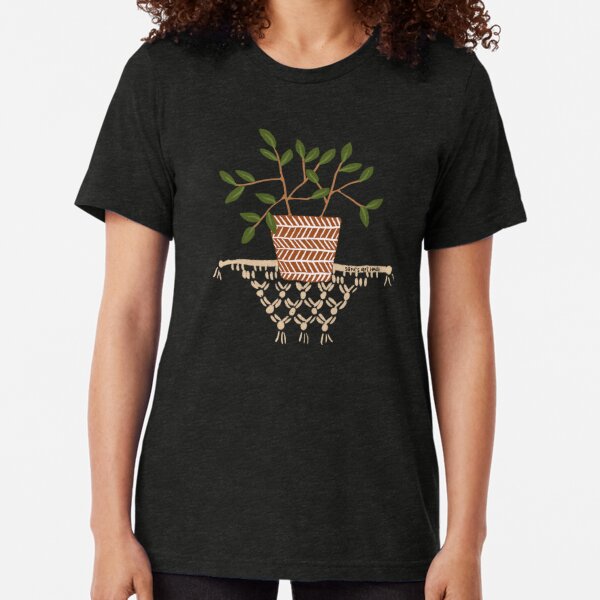 Macrame and Planter  Tri-blend T-Shirt