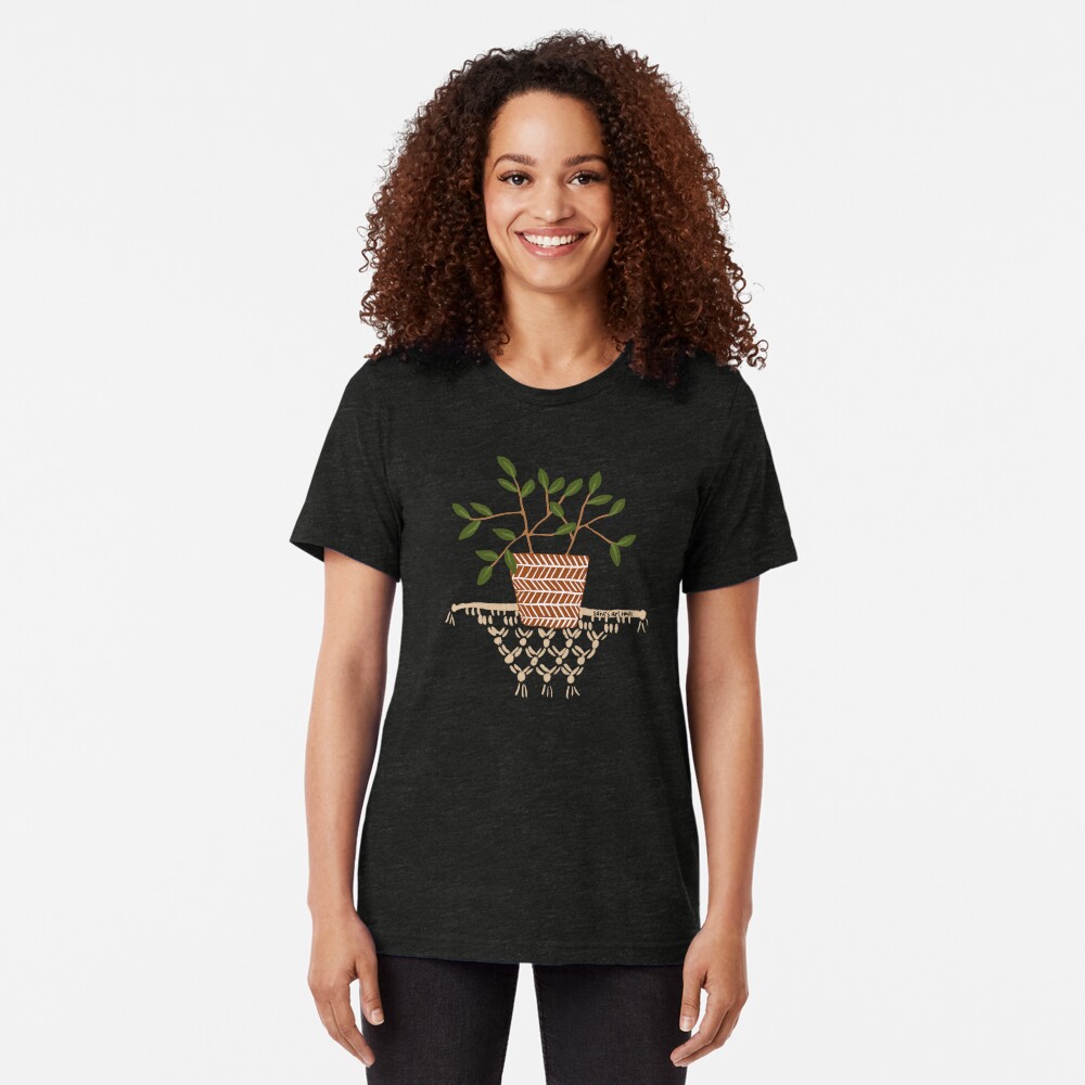 Macrame and Planter Tri-blend T-Shirt