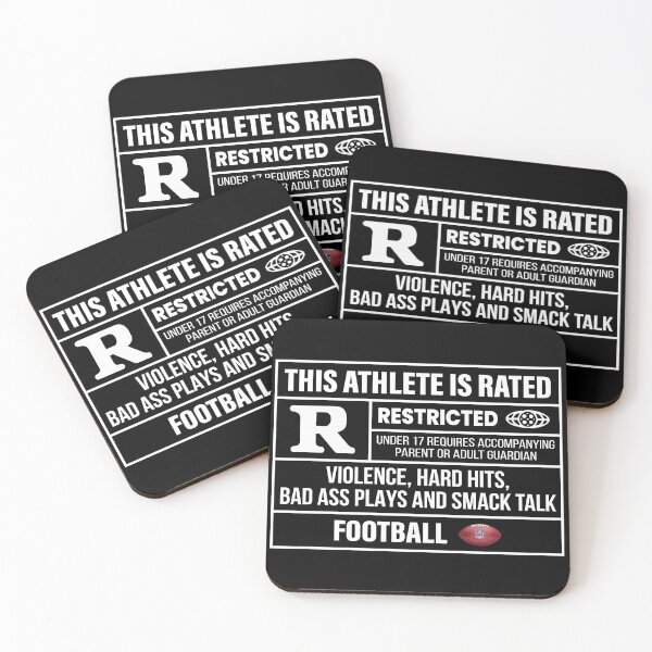 Item preview, This Athlete Rated R - Football designed and sold by scoutready.