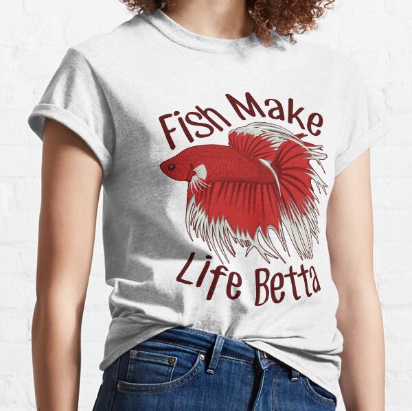 Siamese Fighting Fish T-shirt (Betta) - White Graphic Tee - Organic Cotton