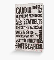 The Rules of Zombieland Greeting Card