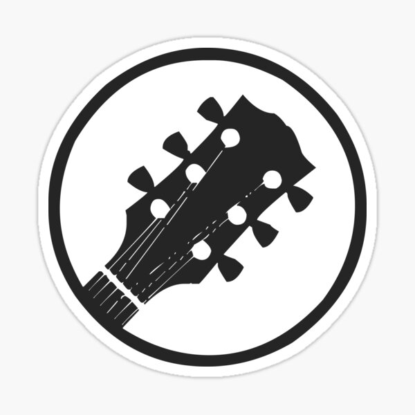 Guitar Circle Sticker