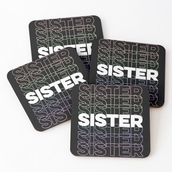 Item preview, Sister, Repeating Rainbow Colorful Text designed and sold by The Princess Saves Herself.