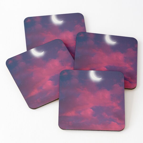 Item preview, Red clouds with shiny Crescent designed and sold by Lhadjisdaname.