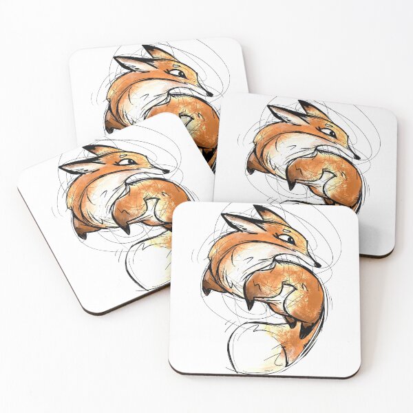 Item preview, Fox Scribble Critter Sticker designed and sold by AmberCheever.