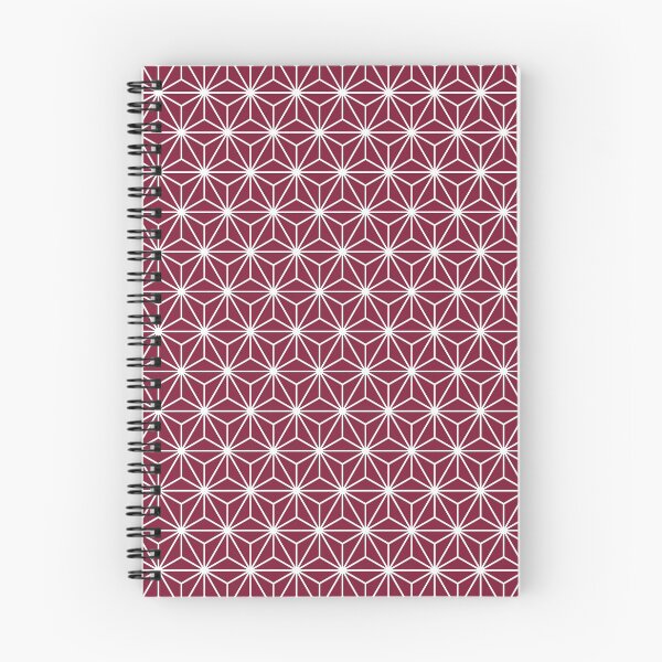 Item preview, Claret Red White Asanoha - Japanese Traditional Pattern designed and sold by KinitaDesign.
