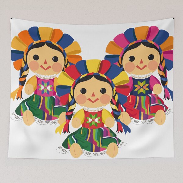 Item preview, Mexican Maria Dolls. Mexican Otomi Dolls. Traditional Mexican Rag Dolls designed and sold by Akbaly.