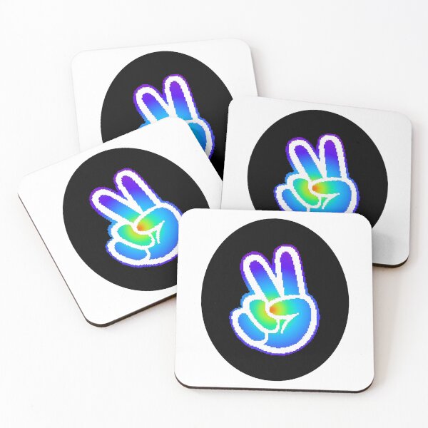 Item preview, Rainbow 8-Bit Peace Sign designed and sold by BooBerryDesigns509.