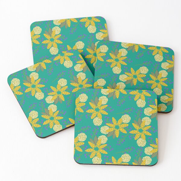 Item preview, Chevron floral (Teal) designed and sold by AmberAzbell.