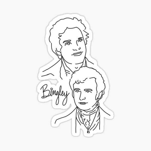 "Mr. Bingley" Sticker by emily4stickers Redbubble