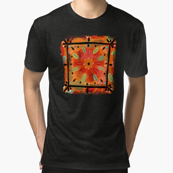 Coral Tile Tri-blend T-Shirt