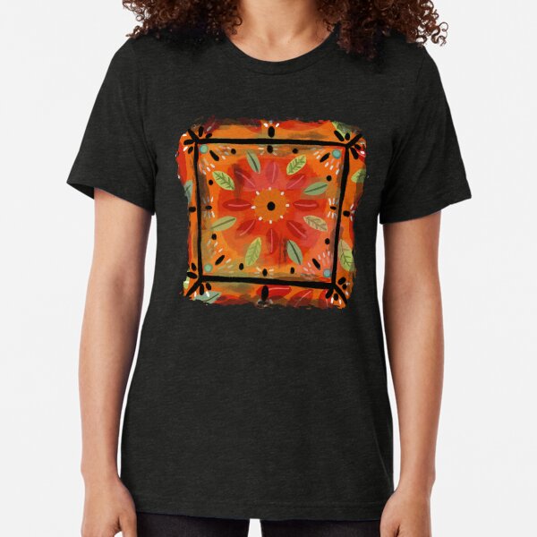 Coral Tile Tri-blend T-Shirt