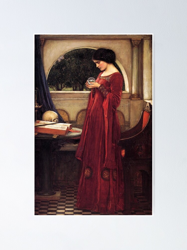 The Crystal Ball Painting By John William Waterhouse