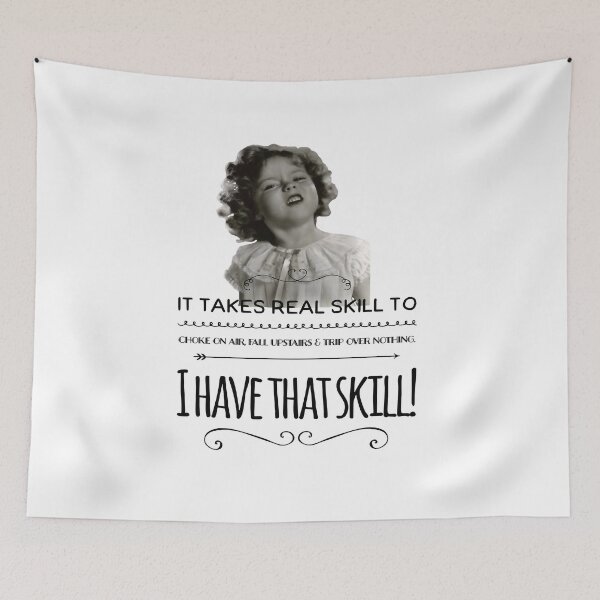Item preview, Clumsy Uncoordinated Quote Shirley Temple iPad Case & Skin sticker designed and sold by FrewinMason.