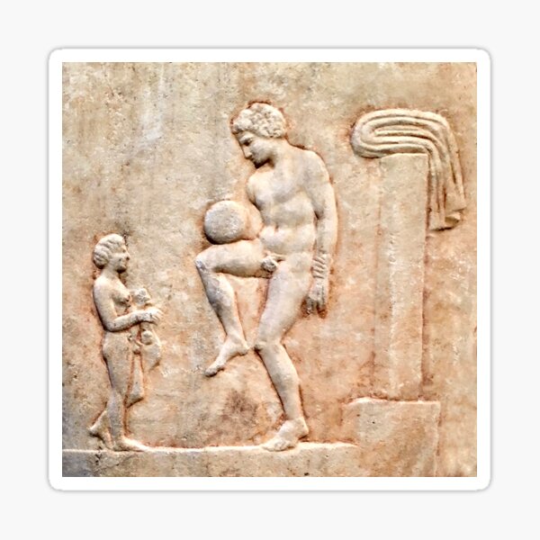 Ancient Greek Football/Soccer Player (2) Sticker