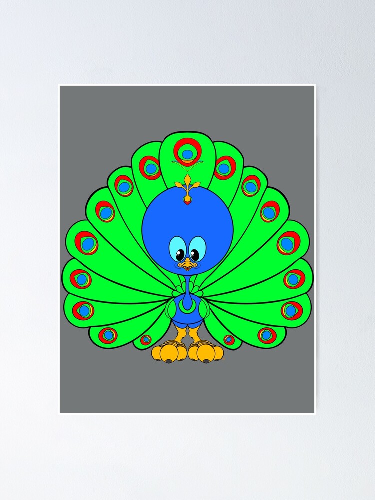 CUTE FUNNY CARTOON PEACOCK CUTE FUNNY CARTOON PEACOCK