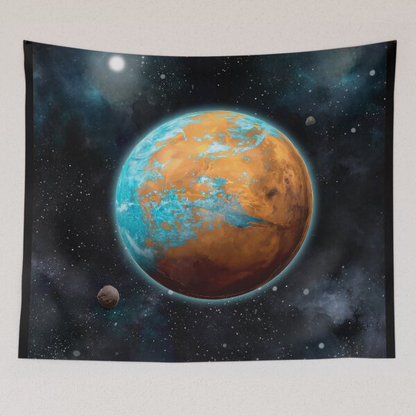 Item preview, Terraforming Mars Wall Art - original digital space painting designed and sold by Luis Peres.