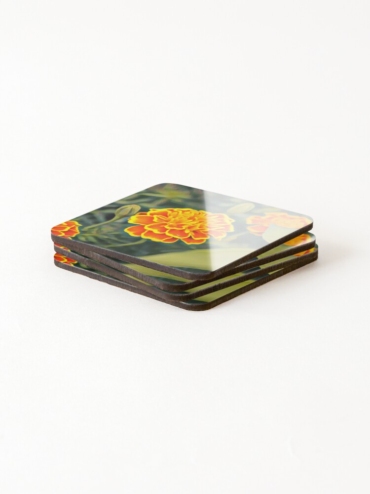 Thumbnail 4 of 5, Coasters (Set of 4), Marigold designed and sold by RakshaSD.