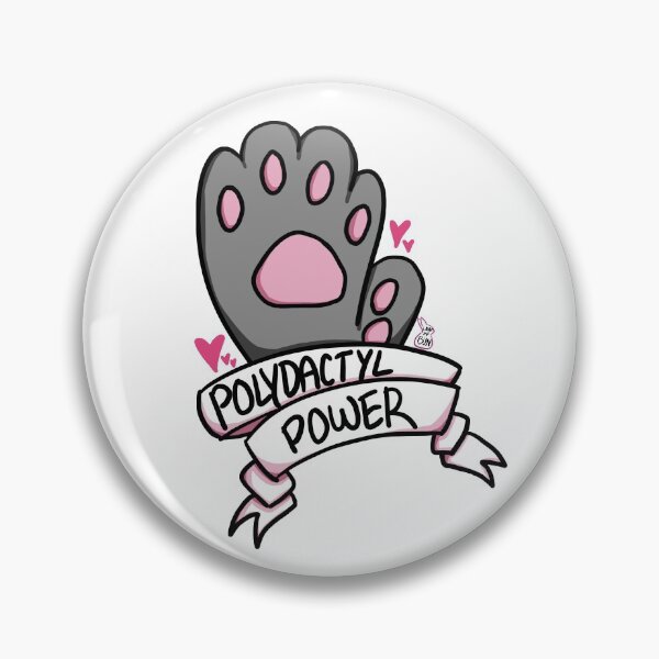 Item preview, POLYDACTYL POWER - grey designed and sold by laynedoll.