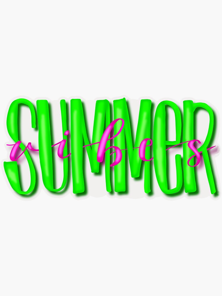 Thumbnail 3 of 3, Sticker, Summer Vibes designed and sold by Angelaika.