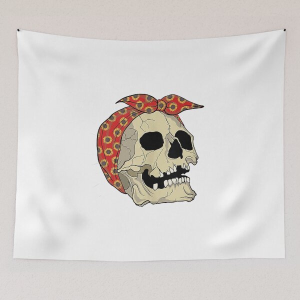 Item preview, Nature Yellow Flowers Hippie Bandana Skull Pretty Sunflower Tank Top designed and sold by HammonArt.