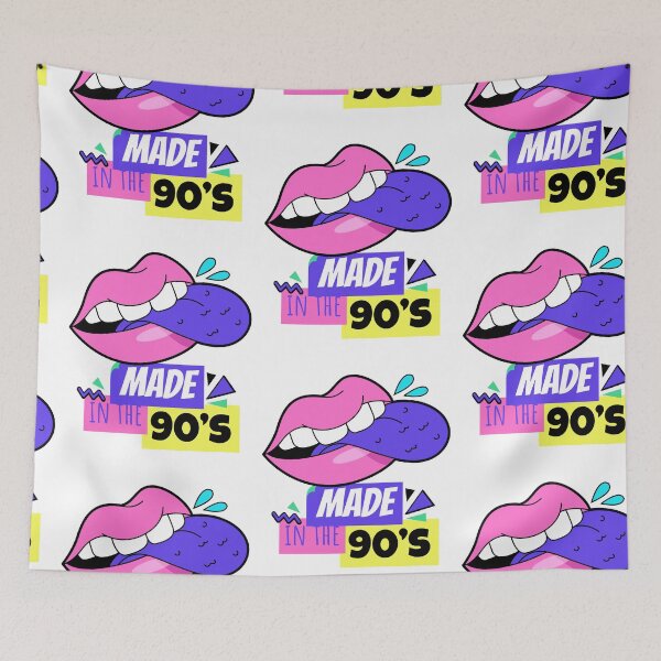 Item preview, Made In the 90's -  Old School lips 90s Design - smiley 90's designed and sold by onjcdesign.