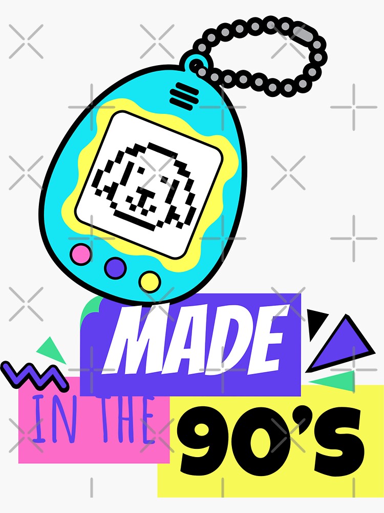 "Made In the 90's Digital Pet 90s Design " Sticker for Sale by