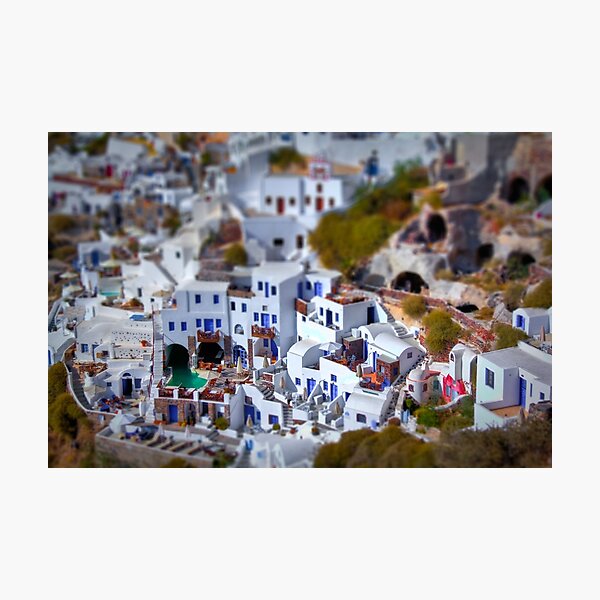 Tiny Santorini Photographic Print
