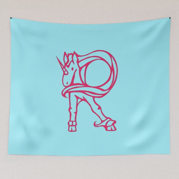 Item preview, Unicorn Initial Monogram R designed and sold by Rajeev  Singh.