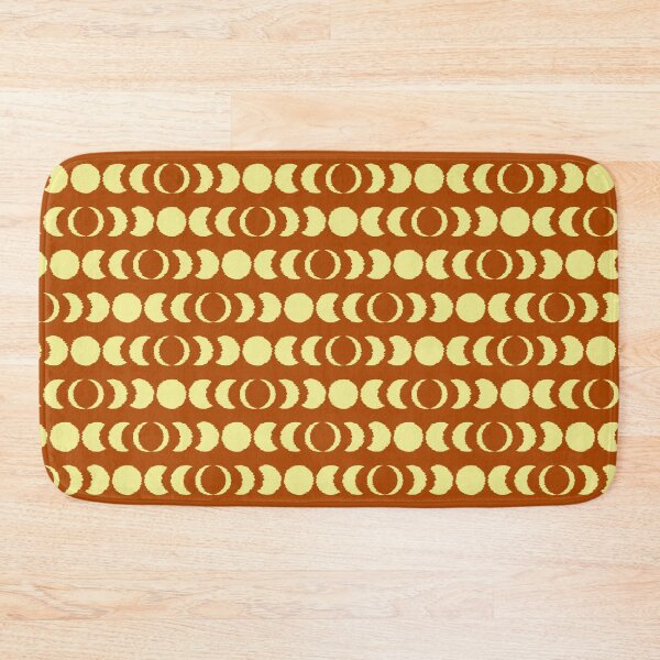 Item preview, Moon Phase Pattern Gold Deep Orange designed and sold by Mountain Flower.