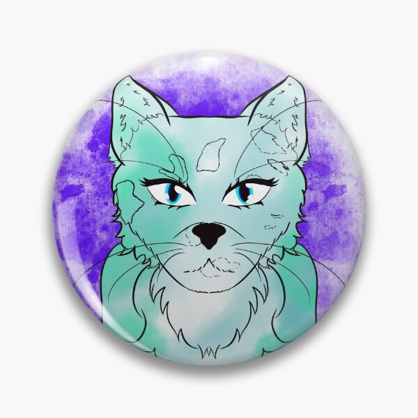 Item preview, Turquoise Speckled Cat with Turquoise Eyes designed and sold by LoveLongLetter.