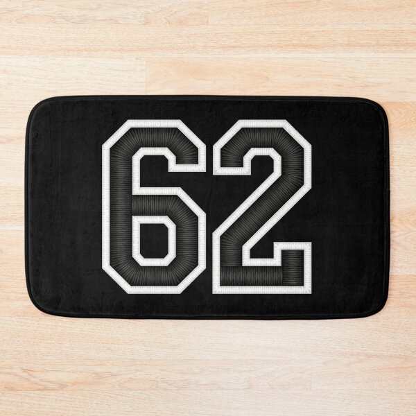 Item preview, 62 Black Jersey Sports Number sixty-two Football 62 designed and sold by elhefe.