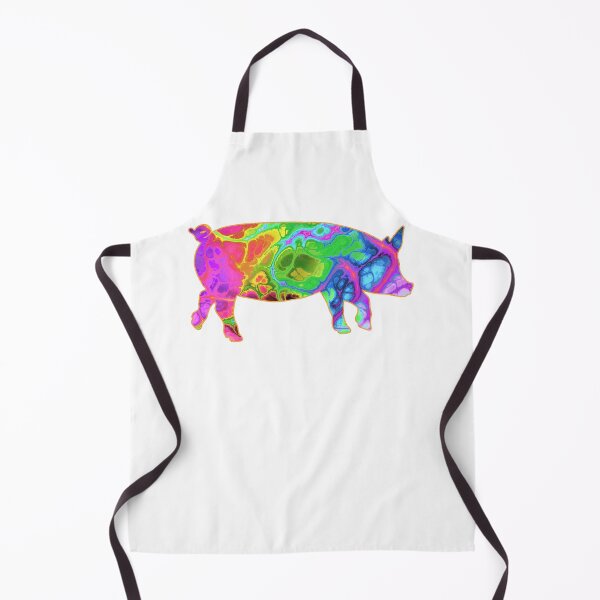 Item preview, Rainbow Marbled Gold Lined Pig designed and sold by Lori P.